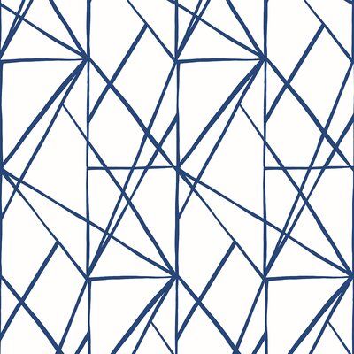 Geo Wallpaper, Temporary Wallpaper, Wallpaper Rolls, Blue Vinyl, Graphic Wallpaper, Geometric Wallpaper, Blue Quartz, Burke Decor, Interior Wall