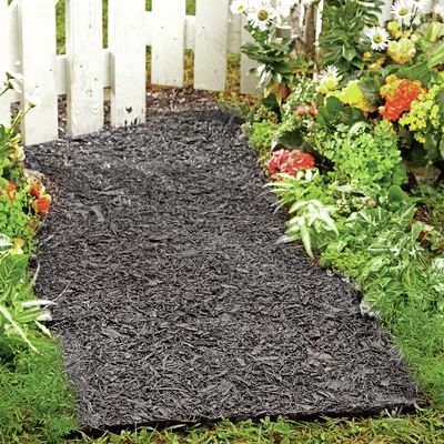 Mulch Pathway, Cedar Garden Bridge, Tree Mulch, Landscape Borders, Artificial Boxwood, Landscape Edging, Landscaping Supplies, Landscape Plans, Landscaping Tips