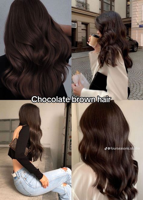 Brown Black Hair Pale Skin, Hair Colour In Straight Hair, Global Chocolate Brown Hair Colour, Dark Chocolate Mahogany Hair, Mocha Chocolate Balayage, Dark Brown Shades Of Hair, Dark Brown Hair Full Color, Darkest Mahogany Brown Hair, Brown Espresso Hair Color