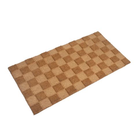 Natural Checkerboard Print Engraved Coir Doormat Door Mat Diy, Cool Doormats, Entry Mats, Front Door Mats, Coir Doormat, Creative Co Op, Coconut Fiber, Michael Store, Antique Farmhouse