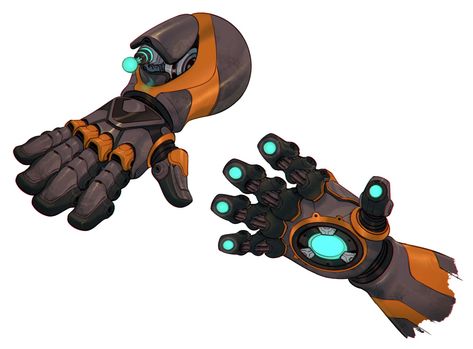 Tech Gloves Concept Art, Glove Design Concept, Glove Concept Art, Shooter Games, Fantasy Props, Gloves Design, Spaceship Design, Cool Swords, Futuristic Art