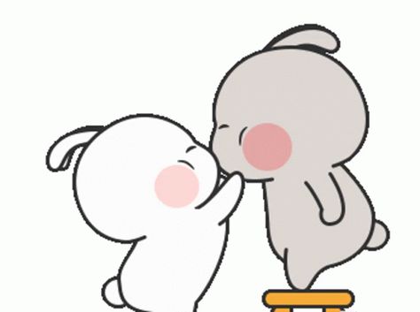 Cute Cartoon GIF - Cute Cartoon Kiss - Discover & Share GIFs Kiss Emoji Drawing, Cute Kiss Emoji, Cute Love Cartoons Kiss, Jhope Cute Gif, Cartoon Kiss Gif, Bunny Kiss, Cartoon Kiss, Kiss Cute, Gif Cute