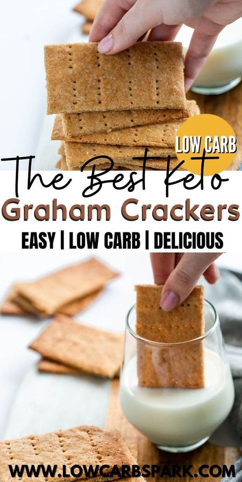 My Homemade Keto Graham Crackers Recipe Keto Graham Crackers, Graham Crackers Recipe, Sugar Free Nutella, Galletas Keto, Graham Cracker Recipes, Gluten Free Graham Crackers, Crackers Recipe, Homemade Graham Crackers, Homemade Crackers