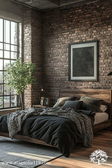 Transform your bedroom into a stylish industrial haven. This article provides expert advice on using industrial bedroom decor to combine functionality with high-end design for a striking effect. Visit our website to learn more! Click now! #Industrial #DecorTips #of #HomeStyle #HomeDecorating #Decor #Kitchens #Style #Appeal #Raw #the #Exploring #HomeInspiration Modern Industrial Bedroom Design, Cozy Industrial Bedroom, Industrial Interior Design Bedroom, Modern Industrial Bedroom, Bedroom Industrial Chic, Rustic Modern Industrial, Loft Apartment Industrial, Dark Industrial, Loft Aesthetic