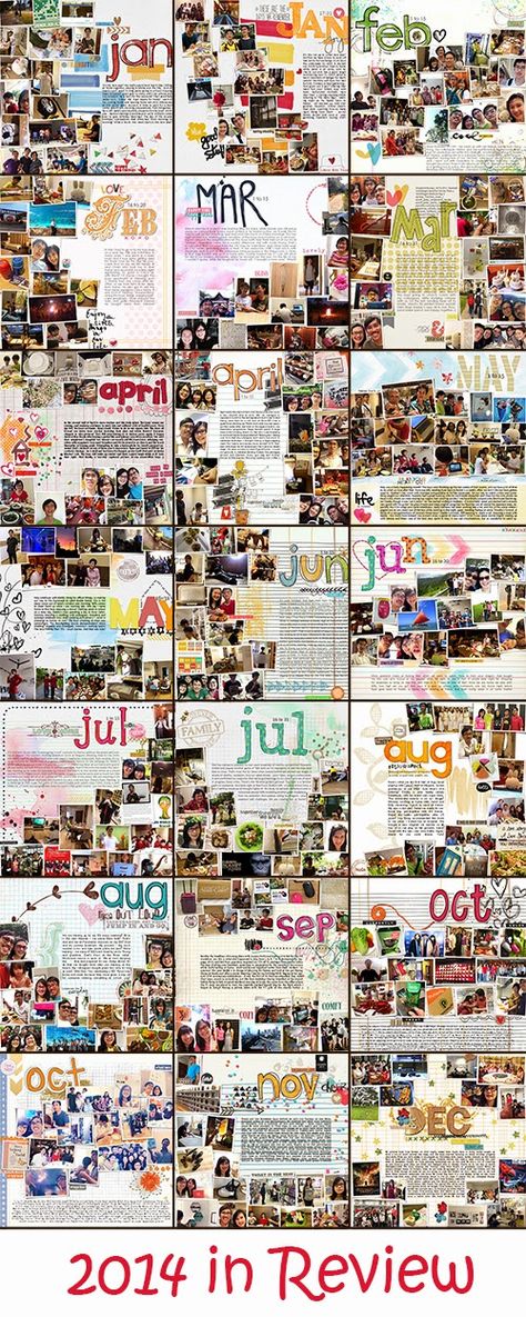 1st Year Anniversary Scrapbook Ideas, Scrapbook Ideas Year In Review, Scrapbook Ideas For Couples 1 Year, 1st Year Together Scrapbook, Scrapbook Months Of The Year, Months Scrapbook Ideas, 1 Year Anniversary Photo Book, Cute Memories Ideas, Our First Year Together Scrapbook Ideas