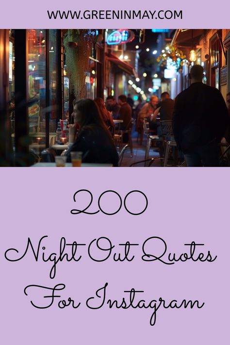 If you’re looking for the perfect caption to go with your Instagram post after a night out, you’re in luck. We’ve compiled a list of the top 200 night out quotes for Instagram that are sure to make your posts stand out. Fun Night Out Quotes, Night Out Captions Instagram, Night Out Quotes, Night Out Captions, The Night Is Young, Caption For Girls, Miami Night, Selfie Captions, Outing Quotes