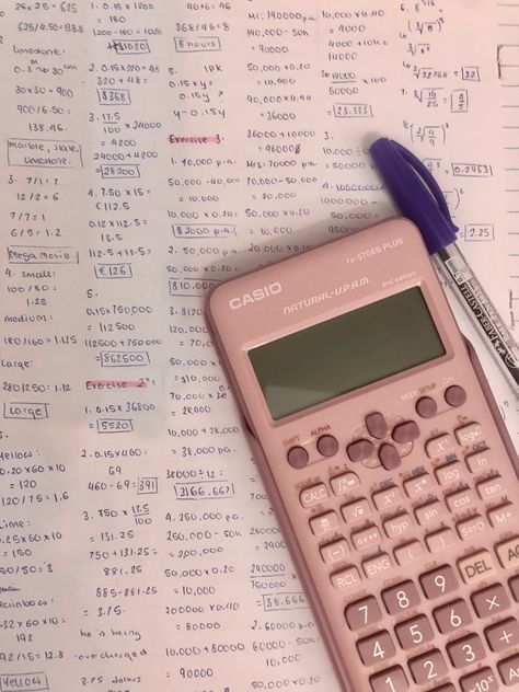 Study Engineering Aesthetic, Pink Chemistry Aesthetic, Pink Math Aesthetic, Math Revision, Stem Aesthetic, Pink Calculator, Chemistry Engineering, Studying Stationary, Pink Academia