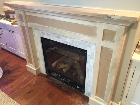 How to Build a Built-in Part 2 of 3 - The Fireplace Mantel and Surround Shaker Fireplace, Fireplace Mantel Surrounds, Mantel Surround, Diy Projects Plans, Build A Fireplace, Fireplace Built Ins, Concrete Fireplace, Shaker Furniture, Farmhouse Fireplace