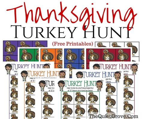 Turkey Hunt Game, Thanksgiving Activity Sheets, Turkey Hunt, Seasonal Printables, Thanksgiving Kids Table, Free Thanksgiving Printables, November Crafts, Thanksgiving Activities For Kids, Printables For Kids