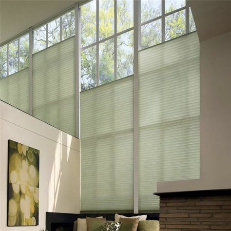 Luxaflex Duette Shades Top Down Bottom Up 64mm - Crosby Blinds Front Door Curtains, Hunter Douglas, Window Styles, Window Shades, Door Curtains, Roller Blinds, Top Down, Bay Window, Family Business