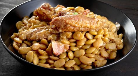 Marjorie’s Marvelous Large Lima (Large Butter) Beans recipe from Camellia Lima Beans Recipe, Lima Bean Recipes, Slow Cooker Red Beans, Beans Recipes, Meat Seasoning, Great Northern Beans, Lima Beans, How To Cook Ham, Beans Recipe