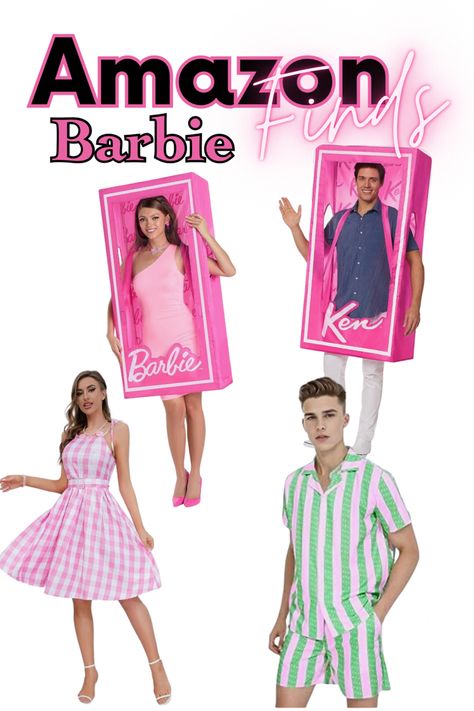 Barbie Costume ideas Barbie and KenCostume ideas Super cute Barbie dress great for Halloween, Barbie and Ken bounding or cosplay... or just everyday fun! Barbie and Ken must haves. Fun Barbie Halloween Amazon must have! #affiliate #Barbie #earnscommissions #amazonaffiliatelink #barbiegirl #barbiemovie #barbietiktok #barbiecostume #barbiecosplay #barbieandken Barbie And Ken Group Costume, Ken And Barbie Costume Couple Diy, Country Barbie And Ken Costume, Costume Ideas Barbie, Couple Halloween Barbie And Ken, Ken Costume Ideas, Barbie And Ken Halloween, Barbie Costume Ideas, Ken Costume