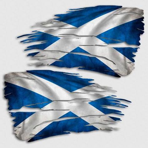 Tattered Scotland Flag Distressed Decal Set Scotland Flag Tattoo, Off Road Stickers, Stickers For Trucks, Scottish Tattoos, Tattered Flag, Scotland Flag, Hunting Decal, Football Logos, 4x4 Truck