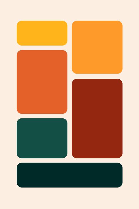 Save this vribrant autumn and Halloween color combo.

Embrace the warmth of autumn with this stunning color palette! 🍂 From a rich red to cozy orange, this autumn color combination is perfect for home decor, fashion, or any project that needs a touch of fall aesthetic. Let this fall color combo inspire your creativity!

Franzi Speer | Graphic Design | Pattern Design | Mockups Teal Yellow Red Color Palette, Red Orange And Blue Color Palette, Color Combos With Orange, Cozy Fall Color Palette, Modern Fall Color Palette, Ice Cream Shop Color Palette, Color Palette Orange Green, Blue Orange Green Color Palette, Red And Brown Color Palette