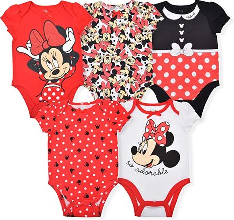 Rainbow Bodysuit, Newborn Girl Clothes, Disney Baby Clothes, Baby Sleepers, Newborn Onesies, Minnie Mouse Girl, Newborn Girl Outfits, Baby Jumpsuit