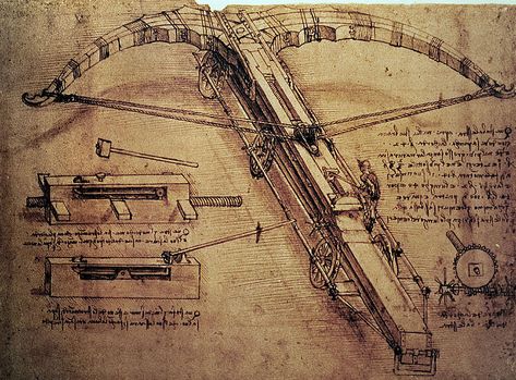 Crossbow Design, Da Vinci Inventions, Military Engineering, Ruined City, Most Famous Artists, Ancient Technology, Ancient Origins, Crossbow, Famous Artists