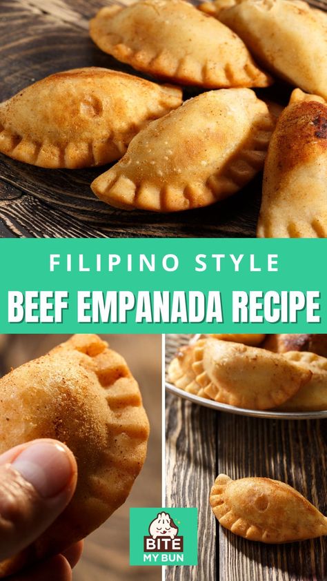 Empanadas Recipe Filipino Style, Filipino Monkey Meat, Phillipines Food Recipes, Pinoy Empanada Recipe, Empanada Recipe Filipino, Quick Filipino Recipes, Filipino Beef Empanadas Recipe, Empanada Filipino Style, Ilocos Empanada Recipe