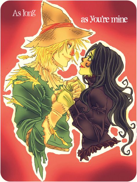 Fiyero the Scarecrow and Elphaba the Wicked witch of the West (Wicked - The untold story of the witches of Oz) The Wicked Witch Of The West, The Witches Of Oz, Wicked Musical, The Scarecrow, Wicked Witch Of The West, You're Mine, Witch Of The West, Theatre Geek, Defying Gravity