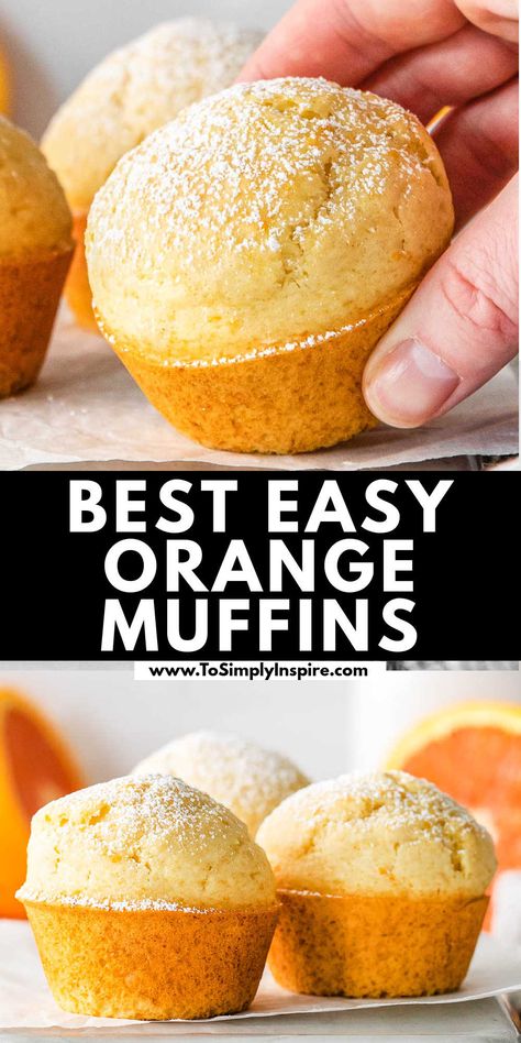 Orange Muffins Healthy, Low Calorie Muffins, Orange Recipes Dessert, To Simply Inspire, Orange Muffin Recipe, Orange Juice Recipes, Fruit Muffins, Orange Dessert, Squeezed Orange Juice