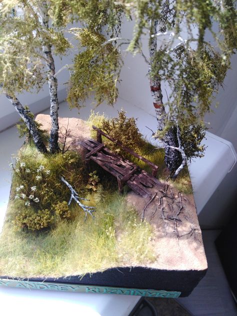 Miniature Forest Model, Miniature Forest Scene, Diorama Landscape, Forest Diorama, Forest Sculpture, Miniature Nature, Mini Forest, Miniature Terrain, Miniature Bases