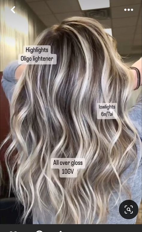 Blonde With Partial Lowlights, Blonde Highlight With Brown Lowlights, Slant Bob Hairstyles, Winter Hair Color To Hide Grey, Full Highlight With Lowlights, Heavy Low Lights In Blonde Hair, Grey Blending Highlight Lowlight, Long Blonde And Brown Hair, Dark Lowlights For Blondes Fall Hair