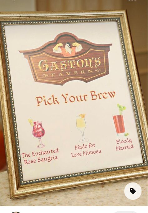 Disney Wedding Shower, Disney Themed Bridal Shower, Beauty And The Beast Wedding Theme, Beauty And Beast Wedding, Beauty And The Beast Theme, Specialty Drinks, Disney Bridal Showers, Disney Inspired Wedding, Tema Disney