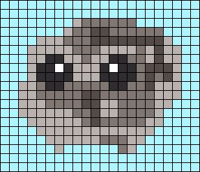 Perler Bead Patterns No Black, Ferret Pixel Art, Hamster Pattern, Minecraft Tapestry, Phone Pixel Art, Cute Animal Pixel Art, Beginner Pixel Art, 3 Color Alpha Pattern, Cool Perler Beads