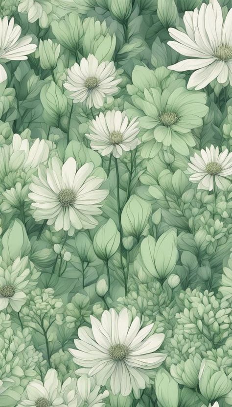 Mint Flowers Aesthetic, Canvas Art Green Aesthetic, Pastel Green Flowers Aesthetic, Aesthetic Green Flower Wallpaper, White And Green Aesthetic Background, Pastel Green Background Aesthetic, Light Green Aesthetic Wallpaper Pastel, Light Green Background Wallpapers, Mint Green Aesthetic Background