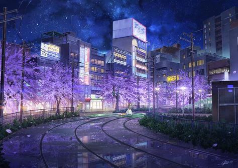 Imgur: The magic of the Internet Anime Background Night Street, Anime Background Night, Background Night, Street Background, Anime Places, Night Street, Anime City, Scenery Background, Anime Backgrounds Wallpapers