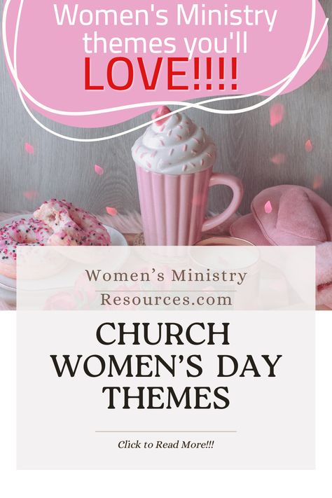 Transform your women's ministry with our thoughtfully crafted themes. Embrace God's love, connect with like-minded women, and create lasting memories. #WOMENSMINISTRY😁 Women Conference Themes, Church Ladies Tea Party, Womens Retreat Themes, Womens Day Theme, Church Valentines, Womens Ministry Events, Christian Women's Ministry, Ladies Event, Conference Themes