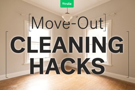 Make sure you get as much of your security deposit back as possible when you move out of your apartment. Try these 8 hacks to clean and de-grime. Move Out Cleaning, Cleaning Painted Walls, Apartment Cleaning, Farmhouse Side Table, Glass Cooktop, Deep Cleaning Tips, Cute Dorm Rooms, Room Transformation, Moving Tips