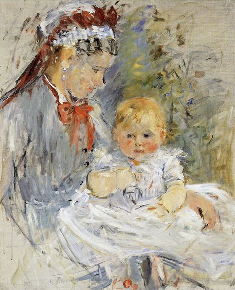 Berthe Morisot The Wet Nurse 1880 73 x 60 cm Oil on canvas Ny Carlsberg Glyptotek, Copenhagen Changsha, Julie Manet, Berthe Morisot, Edouard Manet, Impressionist Artists, Camille Pissarro, Art Department, Paul Cezanne, Pierre Auguste Renoir