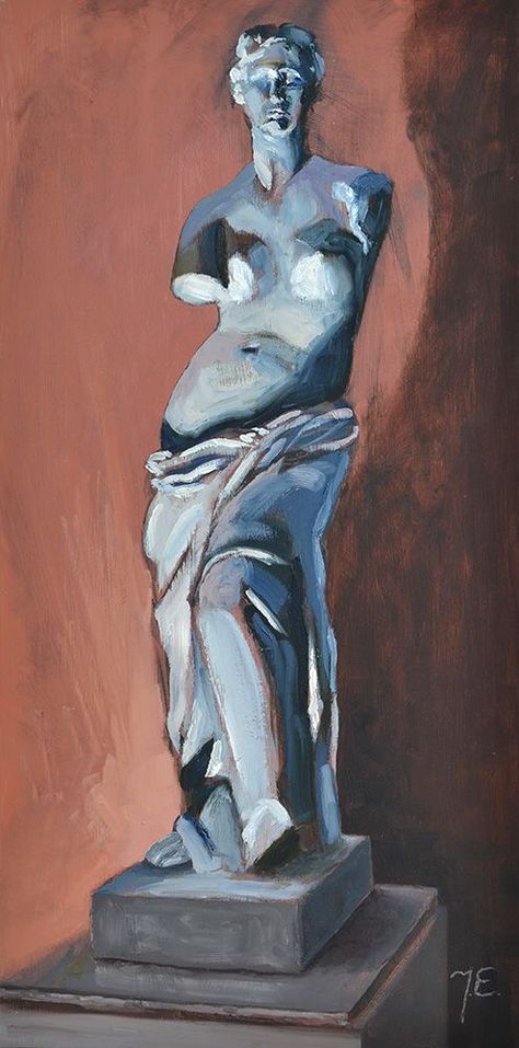 Statue Oil Painting, Still Life Sculpture, Statue Art Drawing, Statue Painting Acrylic, Greek Statue Painting, Greek Statue Drawing, Still Life Painting Acrylic, Greek Statue Art, Statue Sketch