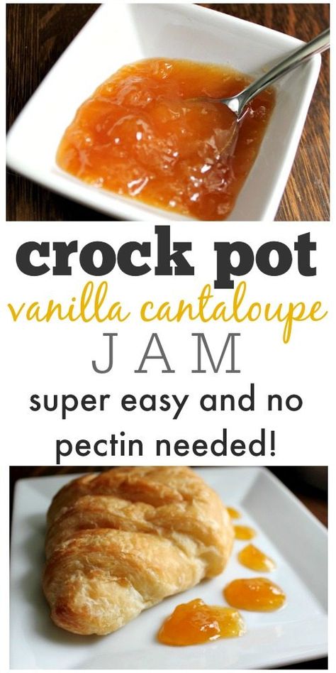 Appetizer With Cream Cheese, Cantaloupe Jam, Cantaloupe Jam Recipes, Cantaloupe Recipes, Cream Cheese Appetizer, Jam And Jelly, Jam Recipe, Jelly Recipes, Crock Pot Slow Cooker