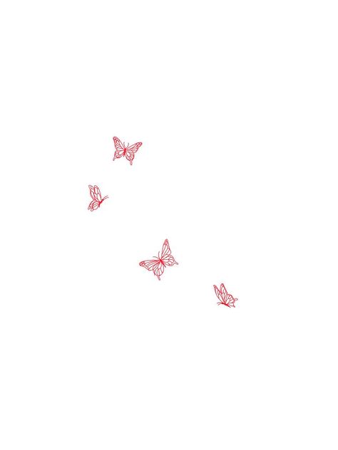 Red Butterfly Tattoo Design, Butterfly Red Tattoo, Butterfly Tattoo Red Ink, 4 Butterfly Tattoo, Simple Red Tattoo, Minimalistic Butterfly Tattoo, Red Hand Tattoo, Tiny Hand Tattoos, Butterfly Tats