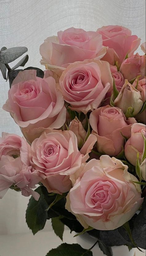 Cream And Pink Aesthetic, Rose Esthetics, Pink Roses Aesthetic Wallpaper, White Pink Flowers Aesthetic, Pink Aesthetic Roses, Pink And White Roses Aesthetic, Pink Rose Aesthetic, Light Pink Rose Bouquet, White And Pink Roses Aesthetic