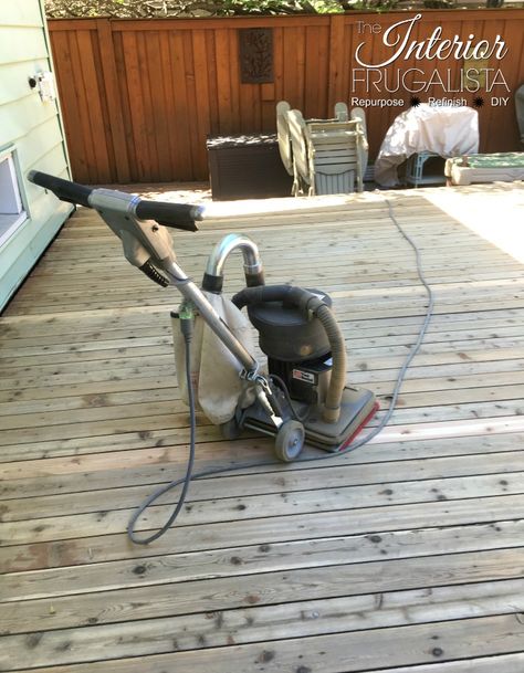 Restore Wood Deck Finish With A Power Sander Sanding A Deck Diy, Redo Deck On Budget, Replacing Deck Boards, Outdoor Wood Deck, Sanding A Deck, Deck Restore, Deck Update, Outdoor Wood Decking, Cozy Deck