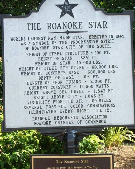 Roanoke History, Roanoke Star, Roanoke Colony, Lakeside Park, Roanoke Virginia, Sarah Ann, Virginia Travel, Virginia Is For Lovers, Roanoke Va