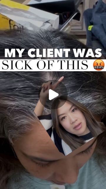 Emily Chen on Instagram: "My client was SICK. AND. TIDE. of battling that harsh line. I absolutely LOVE a demi for this exact scenario. The translucency allows for such a soft grow out, and the greys suddenly turn into what looks like “highlights”. 

For her new base, we used Goldwell’s REGULAR Colorance (NOT cover plus) 55ml 6N, 5ml 6A + 60ml 2% lotion (7vol)

We did pop in some highlights as well & toned w/ SEQ 8VG, 9VG, 9P, 7P

I chose regular colorance over cover plus bc we’re going for zero lift & thus, zero exposed warmth in her base. There is nothing wrong w/cover plus which is mixed w/ 10vol - it offers a bit more coverage, but it will leave a stronger demarcation line than regular + 7vol and also shift the base slightly adding a touch of warmth. 

Ask me anything below 👇 ❤️ 

#em Brown Highlights To Cover Grey, Grey Covering Highlights, Best Hair To Cover Gray, Cover White Hair With Highlights, Highlights Brown Hair Grey Coverage, Grey Hair Coverage Ideas For Brown Hair, Dark Hair Color Ideas To Cover Grey, Demi Gray Blending Brunette, Partial Highlights To Cover Grey Hair