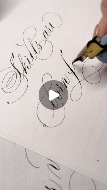 Paris Yang｜Calligraphy & Engraving on Instagram: "If you watch till the end then… You would see I did another version flourishing.  When we do calligraphy over and over again, I realise, I have formed a muscle memory/ habit of certain flourishing. But is it a bad thing? Having your own habit of writing ? Can we called it your style. Honestly I love flourishing, and I think my habit and my little imperfection have made people recognise my works.  So….what you think?  Is having your own form of imperfection/habit of style a bad thing?   #Copperplatecalligraphy #calligraphycommunity #copperplateflourishing #calligraphyquote#calligraphytaiwan#calligraphymasters #copperplate #copperplatescript #calligrapher #英文手寫#英文書法" Copperplate Calligraphy Flourishes, Flourishing Calligraphy, Calligraphy Engraving, Calligraphy Flourishing, Calligraphy Writing Styles, Flourish Calligraphy, Copperplate Calligraphy, Lettering Art, Hand Lettering Art