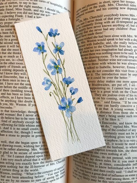 Watercolour Bookmarks Flower, Cute Watercolour Bookmark, Watercolor Bookmarks Flowers, Floral Watercolor Bookmark, Watercolor Flower Bookmark, Watercolor Paintings Bookmarks, Book Mark Watercolor, Watercolor Bookmarks Ideas Aesthetic, Random Cute Drawings