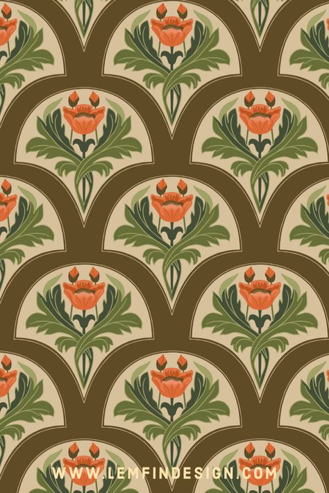 Art nouveau design pattern