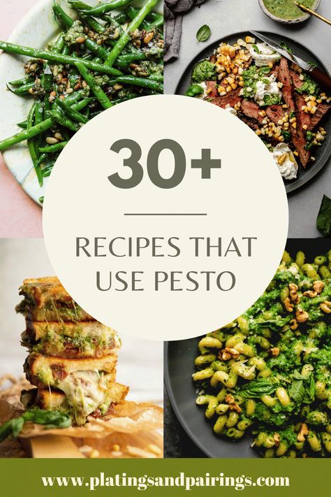 Recipes Using Basil Pesto Sauce, How To Use Pesto With Pasta, Recipes That Use Basil Pesto, How To Use Basil Pesto, What Can I Make With Pesto, Ways To Eat Pesto, Pesto Pairings, Pesto Entree, Fresh Pesto Pasta