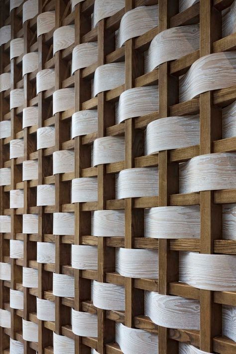 Gallery of HANSCOOL Store / ARCHIEE - 5 Fashion Retail Interior, Wooden Poles, Brick Flooring, Wood Project, Boutique Interior, Retail Interior, Wall Finishes, Partition Wall, 3d Wall Art