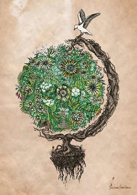 Aesthetic Earth Drawing, Green World Drawing, Earth Drawing Aesthetic, Earth Drawings, Green World, Nature Tattoos, Environmental Art, Dreamcatcher Tattoo, Landscape Art