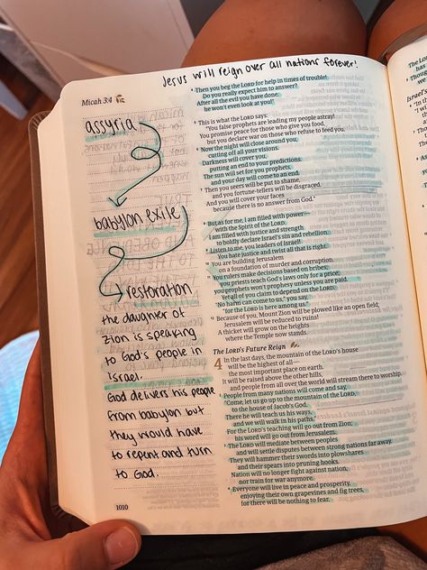 #micah #bible #holybible #biblejournal #biblejournaling #journal #journaling #journalingideas Book Of Micah Bible Study, Micah Bible Study, Malachi Bible Journaling, Micah Bible Journaling, Highlighter Aesthetic, Bible Goals, Studying Scripture, Bible Highlighting, Faith Journal