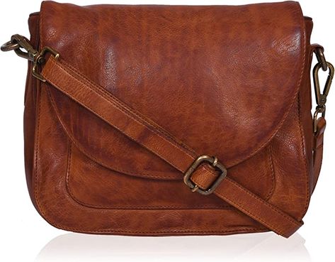 Ozora Vintage Genuine Leather Shoulder Crossbody Purse For Women with Adjustable Strap, Mobile Pocket & Inside Zipper Tan Wash, Wash Shoes, The Concept Wardrobe, Concept Wardrobe, Large Tote Purse, Crossover Bag, Crossover Bags, Purse For Women, Elements Of Style