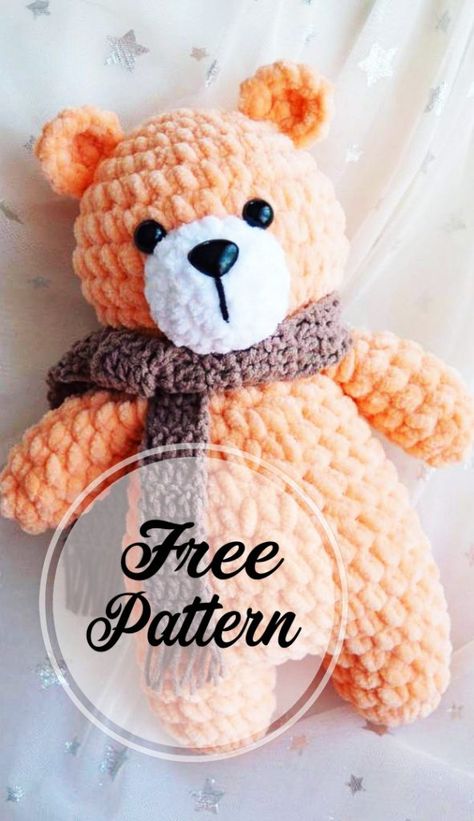 35+ Amazing toy FREE crochet patterns! | Swecraftcorner Crocheted Teddy Bear, Teddy Bear Patterns Free, Bear Patterns Free, Crochet Bear Patterns, Crochet Teddy Bear Pattern, Confection Au Crochet, Pola Amigurumi, Crochet Animals Free Patterns, Crochet Teddy Bear