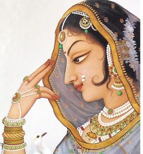 Rani Padmavati, Rani Padmini, Rajasthani Painting, Rajasthani Art, Mughal Art Paintings, South Asian Art, Fabric Painting On Clothes, Mughal Paintings, Indian Art Gallery