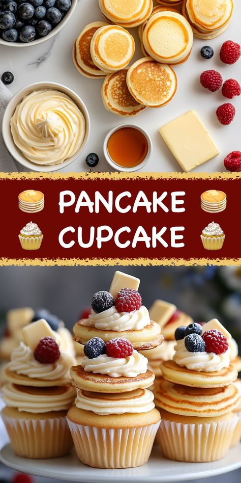 Gourmet Pancake Cupcakes: A Sweet Fusion of Breakfast and Dessert